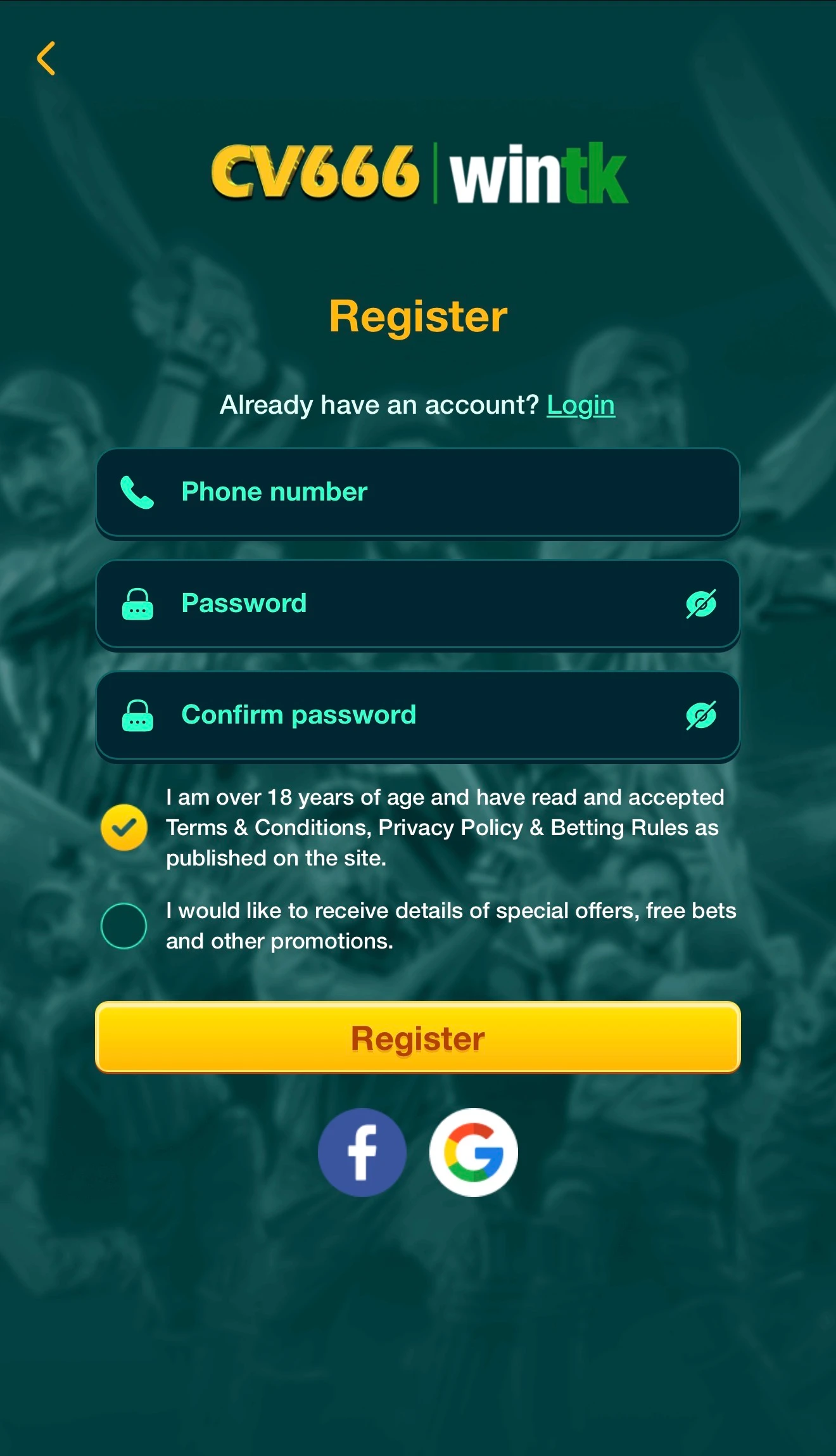 CV666 Register